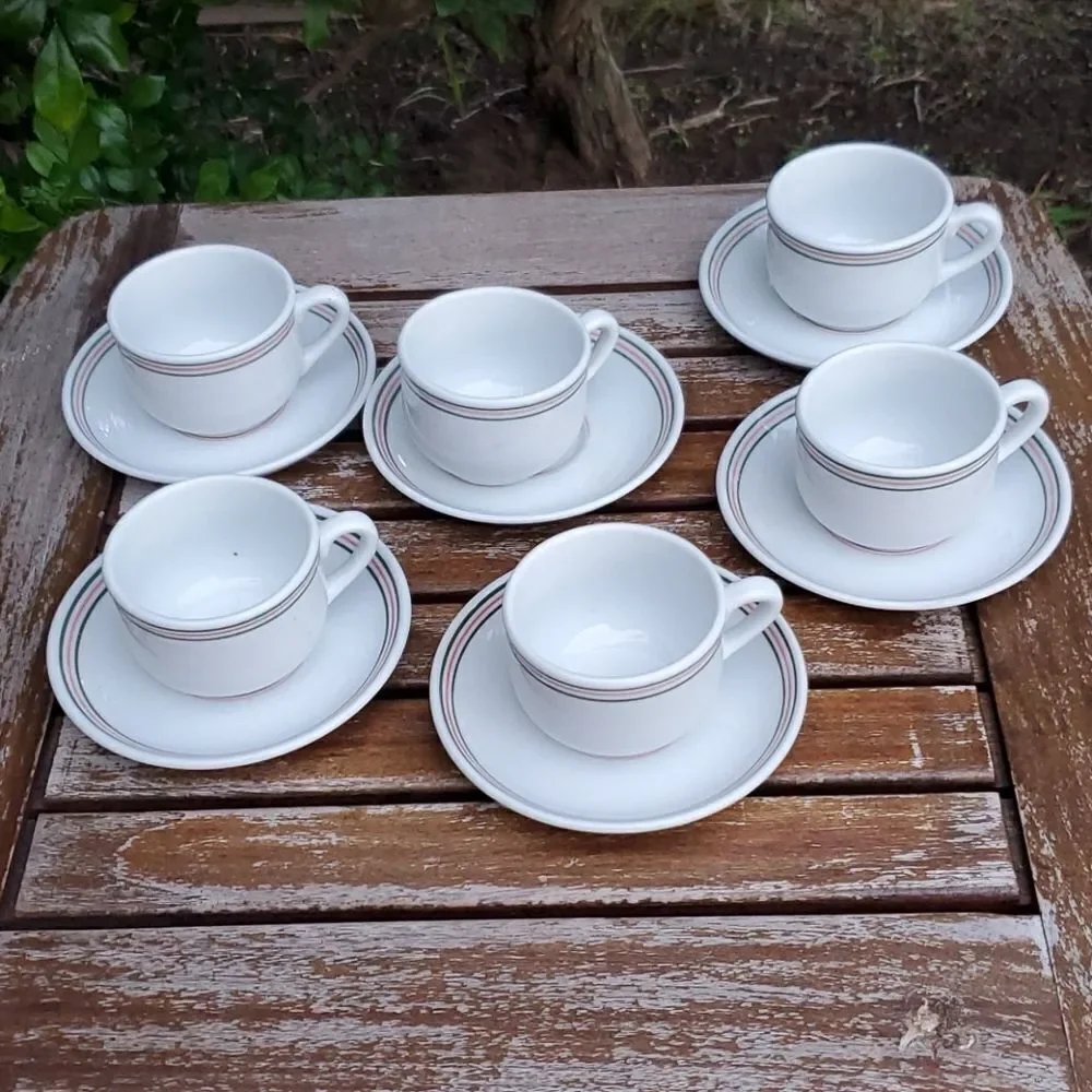 Noritake China Tea Cups Saucers Set of 6